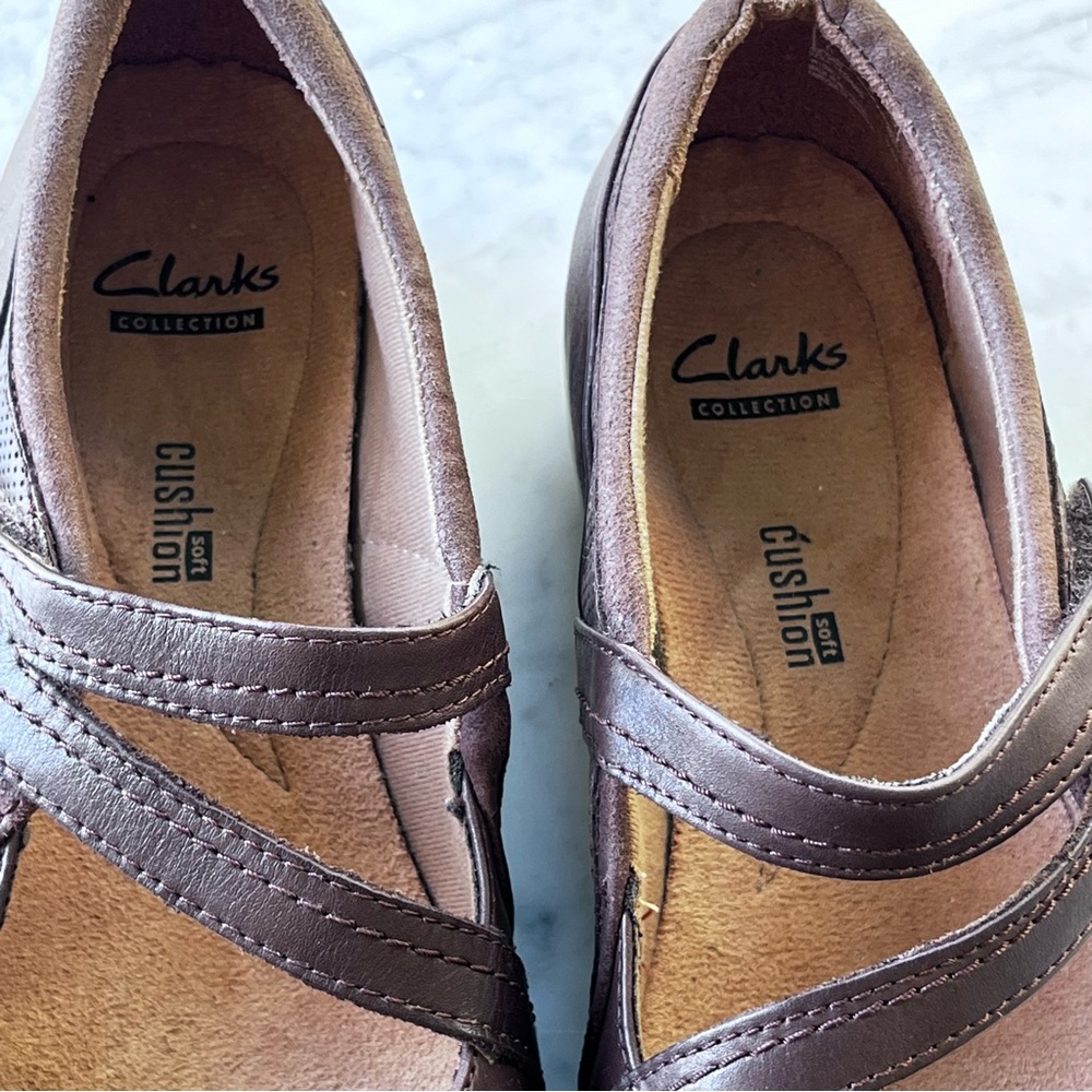 Clarks Collection Brown Leather Evianna Crown, 9.5, Mary Jane Shoe, NWT - Picture 8 of 13